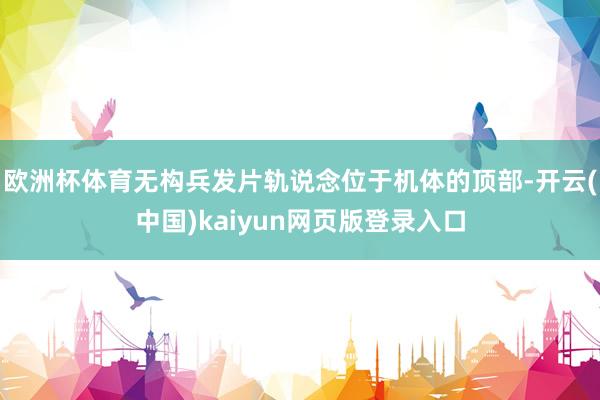 欧洲杯体育无构兵发片轨说念位于机体的顶部-开云(中国)kaiyun网页版登录入口